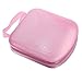 Foxnovo Portable Clear Plastic 40 CD DVD VCD Disc Holder Storage Box Bag Wallet Case Protector Organizer (Pink)