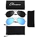 [Buy 1 Get 1] Elimoons Sunglasses for Men Women Aviator Polarized Metal Mirrored, UV400 Lens Protection