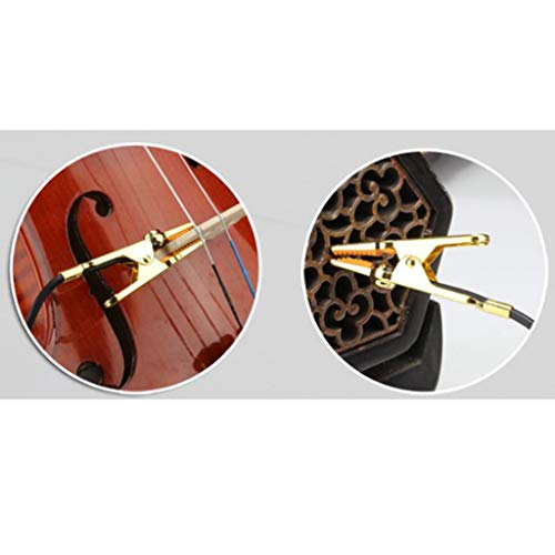 image for Alnicov Universal 3.5mm Cable Erhu Violin Pickup Clip Microphone Clamp