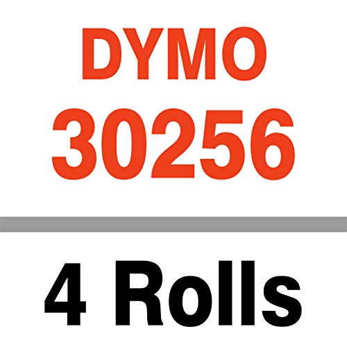 LABEL&MORE Dymo 30256 Label Compatible 2-5/16" X 4" Large Postage Shipping Labels Work with Dymo 400 450 LabelWriter Printers [4 Rolls, 1200 Labels]