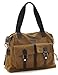 woman MEN'S Casual vintage canvas tote bag messager bag Rucksack handbag b010050 (Khaki) 7531215888 Book Cover