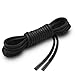 Miscly 3 Pairs Waxed Round Oxford Shoelaces for Dress Shoes 3/32″ Thin (36″ (91 cm), Black)
