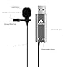USB Lavalier Microphone-MAONO AU-411 (78 inch) Omnidirectional Condenser Lapel Mic Hands Free Shirt Collar Clip-on Microphone Plug&Plug for PC Computer, Laptop, YouTube, Skype Recording,Broadcasting