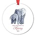 DIGIBUDDHA New Mommy Ornament First Christmas as a Mommy Cute Mama & Infant Elephant Baby Shower Gift 3