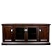 Leick Home Chocolate Cherry Corner TV Stand, 60 inch, Brownbronze