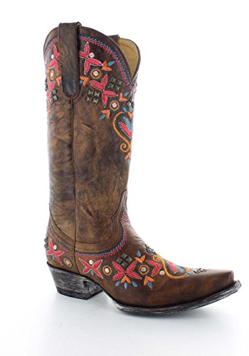 Old Gringo Yippee Ki Yay Women's Alameda Leather Western Cowboy Boots - Brass