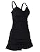 Septangle Bathing Suits for Women High Waist Plus Size Swim Dress Black Swimwear Skirts Swimsuits (US 12, Black)
