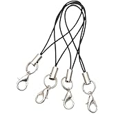 WsjiaboFux 20Pcs Mobile Phone Rope Strap Charm Lariat Lanyard with Lobster Clasp Cords for Cellphone/USB Drive/Keychain/DIY Jewelry Accessories,Cell Phone Charms