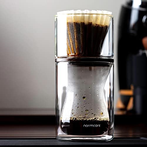 Normcore Pourover Coffee Maker Kit Includes Double Wall Glass Coffee