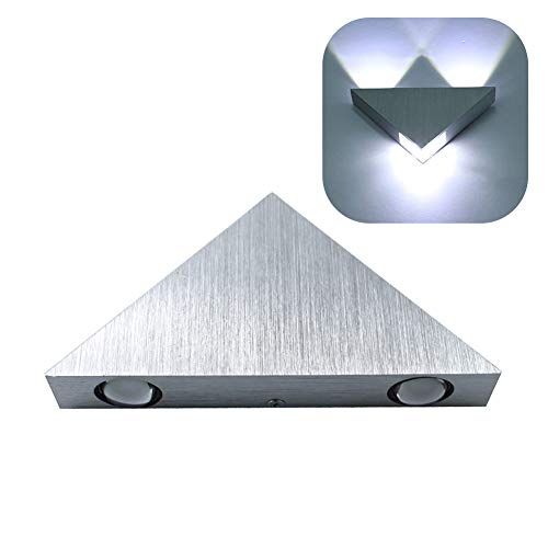 Finance Plan Big Promotion Modern LED Lamp 3W Aluminum Triangle Bedroom Corridor Hallway Wall Sconce Light White