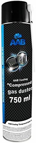 AABCOOLING Compressed Gas Duster 750ml - Computer Duster Can for Cleaning Computer, and Other Office Equipment, Cleaner, Compressed Air Can, Air Blower, Keyboard Spray, Compressed Air Prime, PC Duster