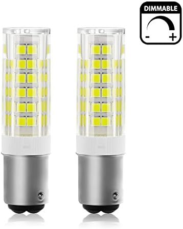 [Pack of 2]SHKNH Dimmable 120V BA15D Double Bayonet Contact Base Led Light Bulb 5W, 50W Halogen Replacement, Sewing Machine Light Bulb, 500LM, for Sewing Machine, Cabinets, Home Accent Lighting Etc.