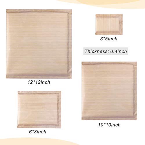 Heat Press Pillow NODDWAY Beige Heat Transfer Pillow Set with 4PCS Non-Stick Teflon Pressing Pillow, 1PCS Heat Resistant Tape for Heat Press Printing and Vinyl Projects.