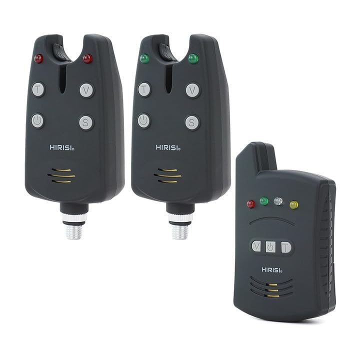 Hirisi Tackle Wireless Fishing Alarm Set 1+2 in Protection Case for Carp Fishing B1236 (B1235S)