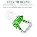 Baby Food Feeder, Silicone Pacifier Teething Toy - Maberry Mesh with Fresh Fruit Vegetable for Infants, Toddlers, and Kids - 2Pack (Blue&Green) (Blue / Green)