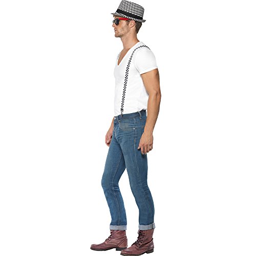 Smiffy's Men's Ska Two Tone Instant Kit with Braces and Hat - Image 3