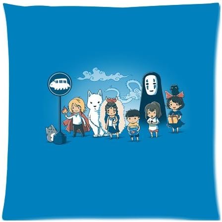 Ghibli Studio Characters Totoro Howl Chihiro Custom Zippered Pillow Cases 18x18 (Twin sides)