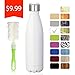 KING DO WAY 17oz Double Wall Vacuum Insulated Stainless Steel Water Bottle Perfect for Outdoor Sports Camping Hiking Cycling Picnic (White)