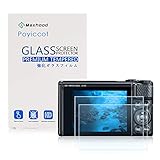 for Canon Powershort SX740 Screen Protector Glass, Poyiccot 1- Pack Real 0.3mm Premium 2.5D Watch Tempered Glass Screen Protector Glass Film for Canon Powershort SX740 / SX730 (1 Pack)