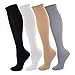 NOVAYARD Compression Socks for Women and Men Support Graduated 15-20 mmHg Medias De Compresion Mujer(4 Pairs)