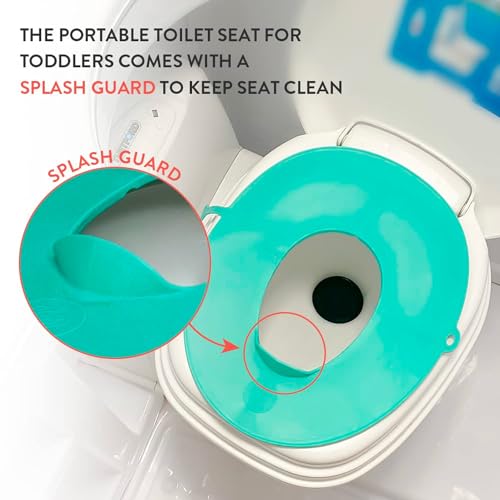 Prince Lionheart Tinkle to Go - Reusable Foldable Portable Potty Training Seat - Toilet Seat Perfect for Travel - Built-in Splash Guard, Perfect Potty Training Toilet Seat, Portable Potty for Toddlers