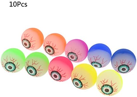 LAOSI 10pcs Bouncy Eyeball Horror Eye Ball Glowing Doll Scary Halloween Cosplay Prop Party Haunted Decoration