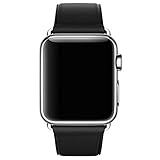 For For Apple Watch 42MM, Sunfei Single Tour Genuine Leather Band Bracelet (Black)