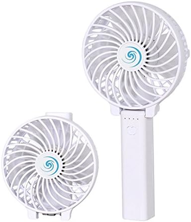 Mini Portable Fan with 2200mAh Battery, USB Rechargeable Folding Personal Handheld Fan Design, Lightweight 3-speed Adjustable Angle Battery Fan with LED Light for Travel Home and Office Use (3 Colors)