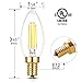 Hizashi 90+ CRI E12 40W Equivalent 5000K Fully Dimmable E12 LED Bulb, 450 Lumen Broad Dimming B10 LED Candelabra Filament Bulbs, Daylight, No Strobe, Vibrant Color, UL Listed - 12 Pack