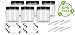 JUVITUS 4 oz Clear Plastic PET Travel Jar with Black Smooth Lid (6 Pack)