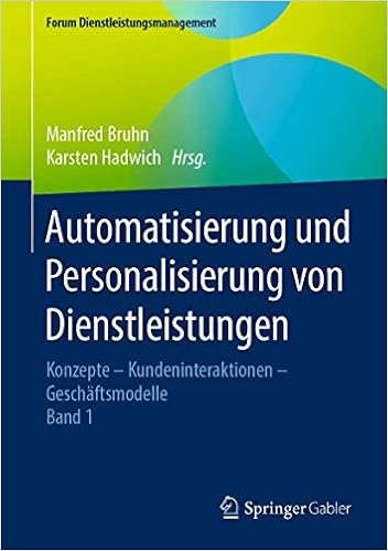 Automatisierung Und Personalisierung Von Dienstleistungen Konzepte Bruhn Manfred Hadwich Karsten Amazon De Bucher