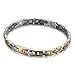 Rainso Elegant Titanium Magnetic Health Bracelet Pain Relief for Arthritis Balance Wristband with 3 Smart Buckle