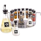 Wink Chemist's Spice Rack, 14 Piece Chemistry Spice Rack Set