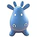 AppleRound Blue Cow Bouncer with Hand Pump, Inflatable Space Hopper, Ride-on Bouncy Animal