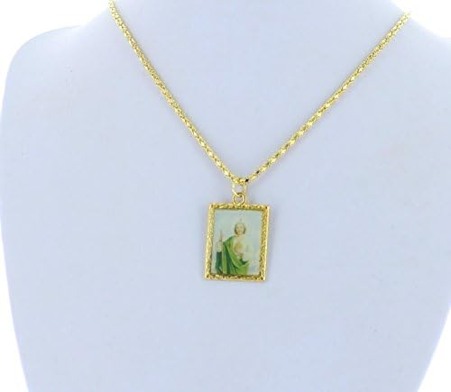 Religoius Jewelry, Gold, Photo Charm, 16" Chain, St. Jude