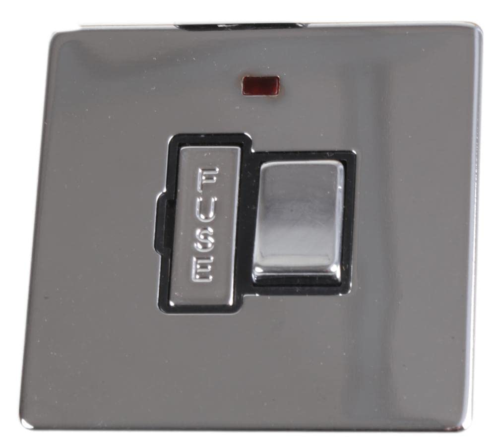 PRO ELEC PELB1150 Screwless Switch with Neon, 1 Gang, 20A, Polished Chrome