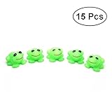 TOYMYTOY Squeaky Frog Bath Toys Tub Pool Water Toy for Kids 15 Pieces