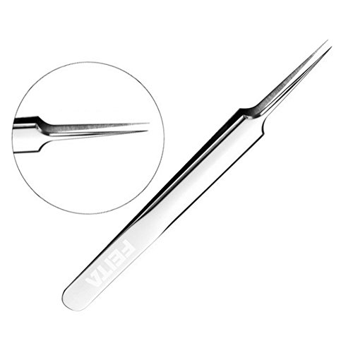 FEITA Blackhead Remover Pimples Comedones Splinter Extractors Tweezers Surgical Skin Care Cleaning Tools for Acnes Whiteheads Blemishes Zits Ingrown Hairs(5pcs)