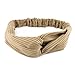 Yeshan Women Criss Cross Headband Turban Headwrap,Soft Cloth Solid color Twisted Knotted Hairband,Pack of 6