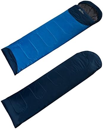 Mobi Garden Light sleeping bag Mountaineering camping warm sleeping bags Single envelope type can be spliced with thick cotton sleeping bag Blue