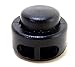 Fms Ravenox Double Hole Kettle Drum Cord Lock | Paracord Lock for Rope, Twine, Bags, Luggage, Apparel, Footwear Use | Plastic Spring Stop Toggle Stoppers (6 Pack)(Black)