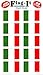 Italy flag stickers for home or school