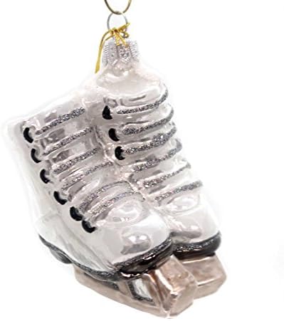 Oberfrankische Glas ICE SKATES Glass Blades Rink Shoes Ornament 37573