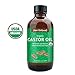 VASSOUL Organic Castor Oil - USDA Certified Organic 100% Pure, Cold-Pressed, Best Treatment for Eyelashes Growth Serum - Promotes Natural Eyebrows, Hair & Eyelash Growth, Protect Nail and Skin