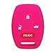 Coolbestda Rubber Key Fob Cover Protector Holder Skin Jacket Remote Case for Honda Civic SI Hybrid EX 2006-2013 Accord 2003-2012 CR-V EX SE 2005-2006 Pilot 2009-2015 Element 2010 Rose
