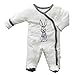 Babysoy Newborn Jane Goodall Endangered Animal Print Long Sleeve Footie Coverall PJS Rabbit/Thunder 3-6 Months