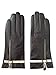 MarSue Women's Cashmere Ethiopian Lambskin Leather Winter Gloves with Cashmere Lining and Full-Hand Touchscreen