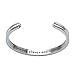 'I love you always and forever' Hair Tie Bracelets Grooved Cuff Bangle, Jewelry for Women, Girls, Wife, Her, Mom, Mother, Daughter, Girlfriend (Silver)