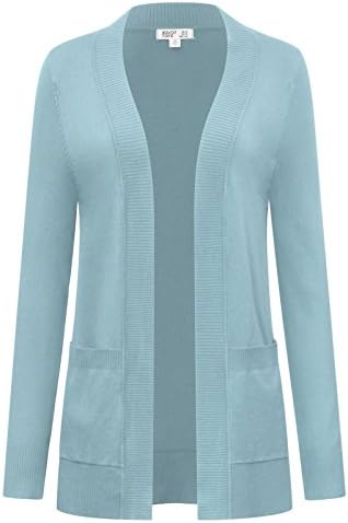 savoir faire Premium Open Cardigan With Pockets Titanium Medium