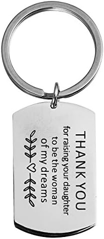 omodofo Handstamped Keychain Fathers Day Birthday Key Chain Wedding Gifts for Dad Godfather Father in Law Stepfather
